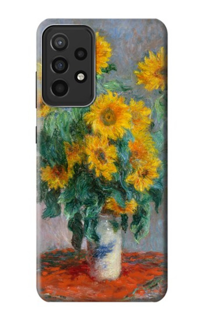 W2937 Claude Monet Bouquet of Sunflowers Hard Case and Leather Flip Case For Samsung Galaxy A52s 5G