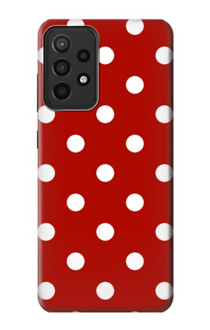 W2951 Red Polka Dots Hard Case and Leather Flip Case For Samsung Galaxy A52s 5G