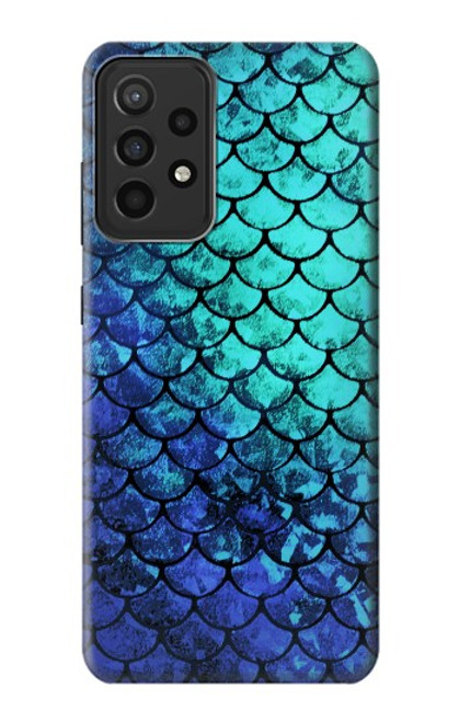 W3047 Green Mermaid Fish Scale Hard Case and Leather Flip Case For Samsung Galaxy A52s 5G