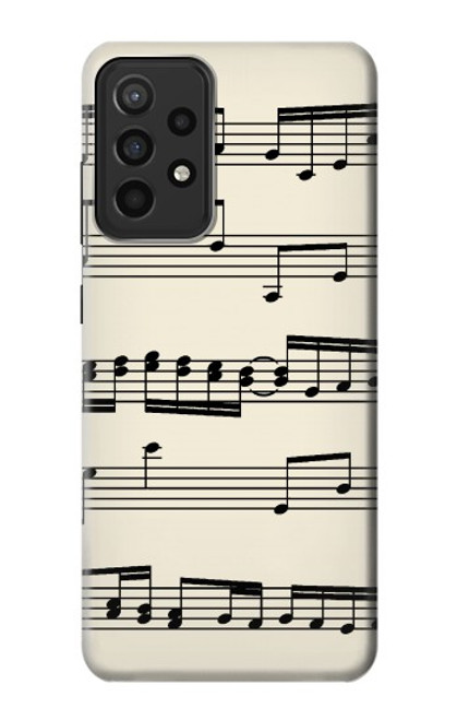 W3082 Music Sheet Hard Case and Leather Flip Case For Samsung Galaxy A52s 5G