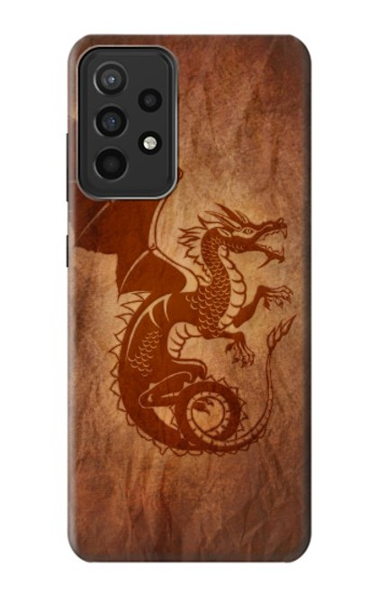 W3086 Red Dragon Tattoo Hard Case and Leather Flip Case For Samsung Galaxy A52s 5G