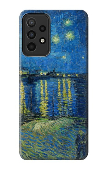 W3336 Van Gogh Starry Night Over the Rhone Hard Case and Leather Flip Case For Samsung Galaxy A52s 5G