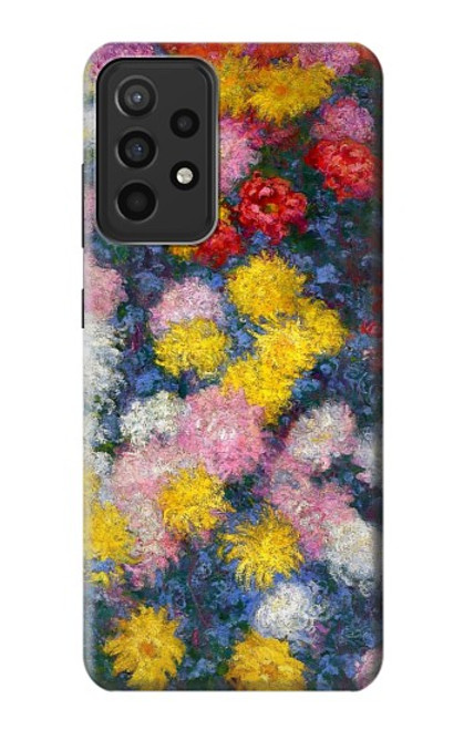 W3342 Claude Monet Chrysanthemums Hard Case and Leather Flip Case For Samsung Galaxy A52s 5G