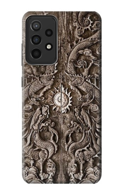 W3395 Dragon Door Hard Case and Leather Flip Case For Samsung Galaxy A52s 5G