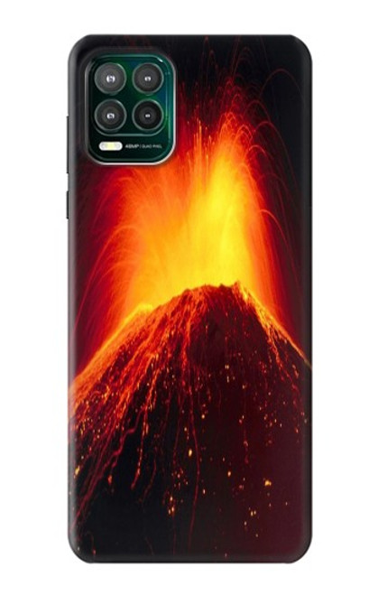 W0745 Volcano Lava Hard Case and Leather Flip Case For Motorola Moto G Stylus 5G