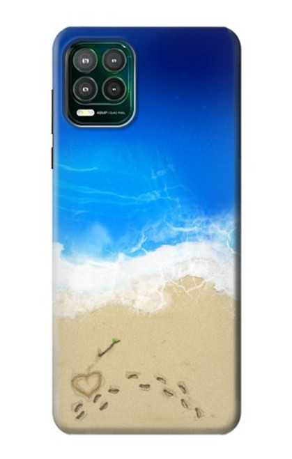 W0912 Relax Beach Hard Case and Leather Flip Case For Motorola Moto G Stylus 5G