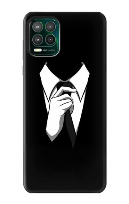 W1591 Anonymous Man in Black Suit Hard Case and Leather Flip Case For Motorola Moto G Stylus 5G