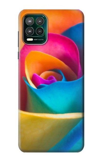 W1671 Rainbow Colorful Rose Hard Case and Leather Flip Case For Motorola Moto G Stylus 5G