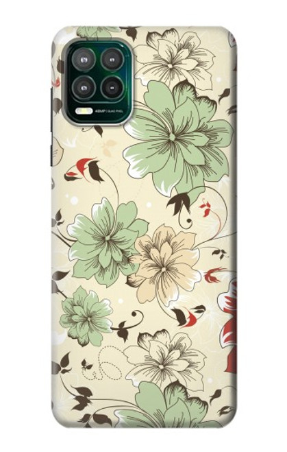 W2179 Flower Floral Vintage Art Pattern Hard Case and Leather Flip Case For Motorola Moto G Stylus 5G