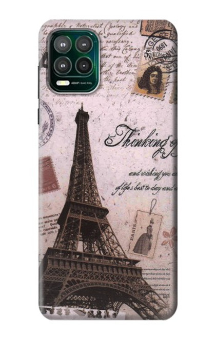 W2211 Paris Postcard Eiffel Tower Hard Case and Leather Flip Case For Motorola Moto G Stylus 5G