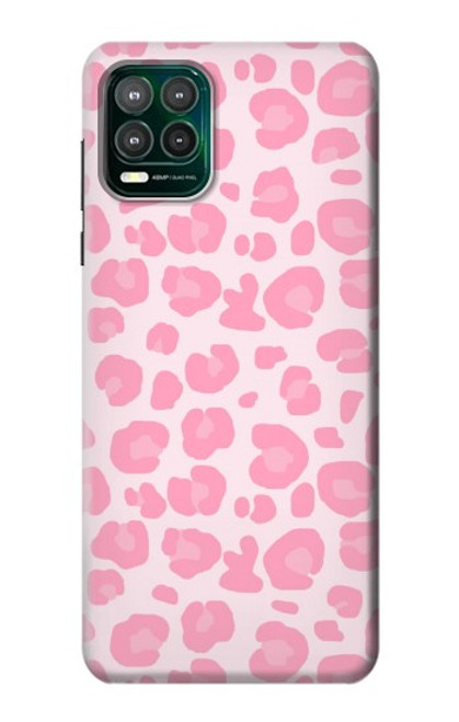 W2213 Pink Leopard Pattern Hard Case and Leather Flip Case For Motorola Moto G Stylus 5G