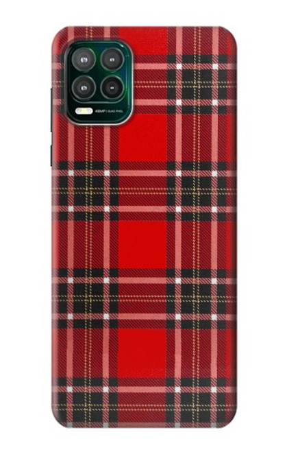 W2374 Tartan Red Pattern Hard Case and Leather Flip Case For Motorola Moto G Stylus 5G