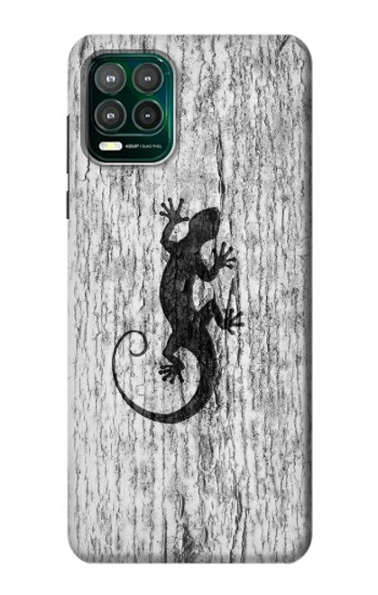 W2446 Gecko Wood Graphic Printed Hard Case and Leather Flip Case For Motorola Moto G Stylus 5G