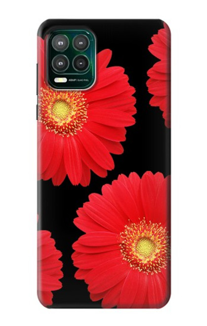 W2478 Red Daisy flower Hard Case and Leather Flip Case For Motorola Moto G Stylus 5G
