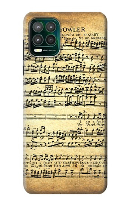 W2667 The Fowler Mozart Music Sheet Hard Case and Leather Flip Case For Motorola Moto G Stylus 5G