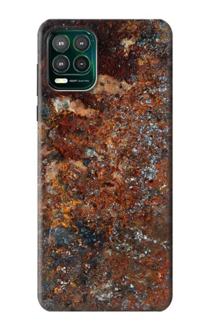 W2714 Rust Steel Texture Graphic Printed Hard Case and Leather Flip Case For Motorola Moto G Stylus 5G