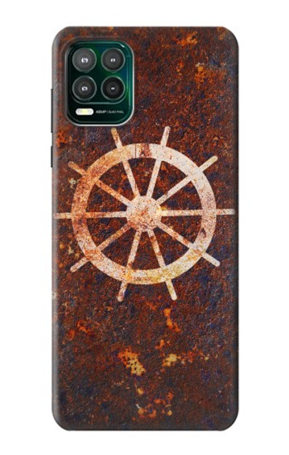 W2766 Ship Wheel Rusty Texture Hard Case and Leather Flip Case For Motorola Moto G Stylus 5G