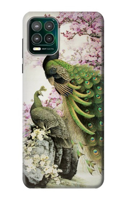 W2773 Peacock Chinese Brush Painting Hard Case and Leather Flip Case For Motorola Moto G Stylus 5G