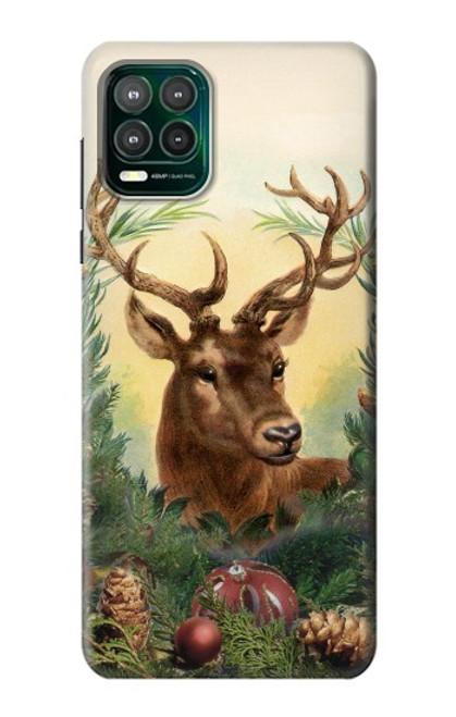 W2841 Vintage Reindeer Christmas Hard Case and Leather Flip Case For Motorola Moto G Stylus 5G