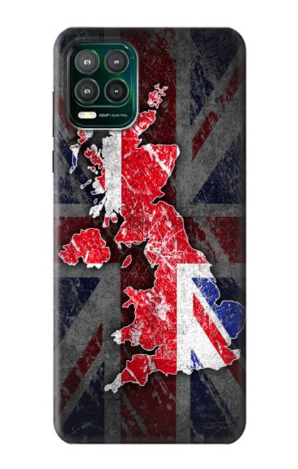 W2936 UK British Flag Map Hard Case and Leather Flip Case For Motorola Moto G Stylus 5G