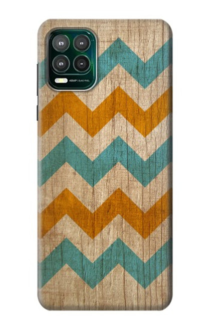 W3033 Vintage Wood Chevron Graphic Printed Hard Case and Leather Flip Case For Motorola Moto G Stylus 5G