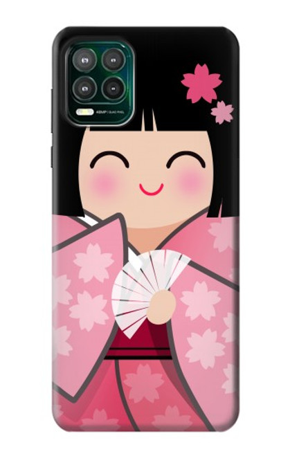 W3042 Japan Girl Hina Doll Kimono Sakura Hard Case and Leather Flip Case For Motorola Moto G Stylus 5G