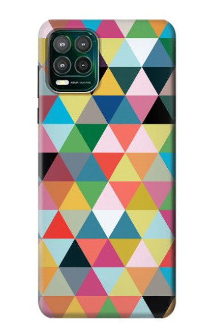 W3049 Triangles Vibrant Colors Hard Case and Leather Flip Case For Motorola Moto G Stylus 5G