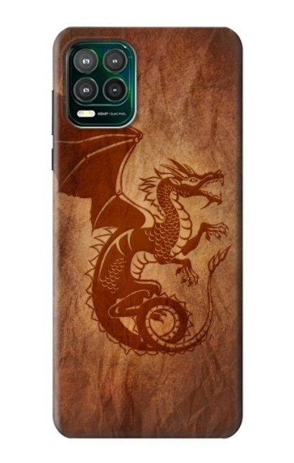 W3086 Red Dragon Tattoo Hard Case and Leather Flip Case For Motorola Moto G Stylus 5G