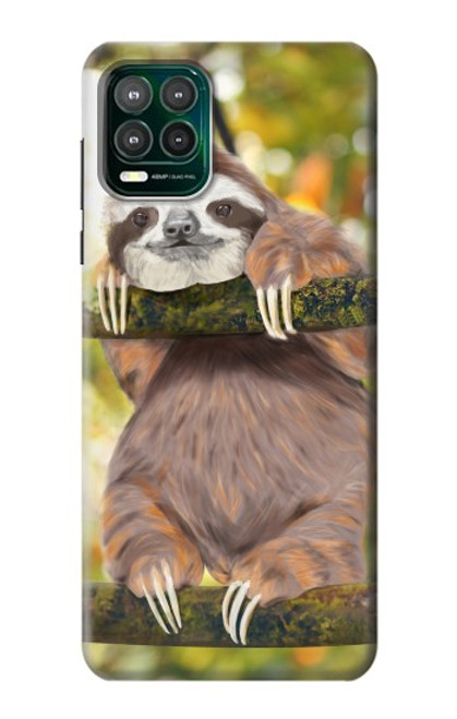 W3138 Cute Baby Sloth Paint Hard Case and Leather Flip Case For Motorola Moto G Stylus 5G