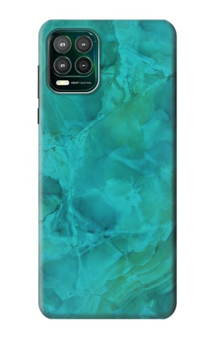 W3147 Aqua Marble Stone Hard Case and Leather Flip Case For Motorola Moto G Stylus 5G