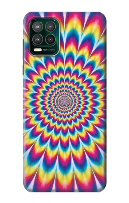 W3162 Colorful Psychedelic Hard Case and Leather Flip Case For Motorola Moto G Stylus 5G