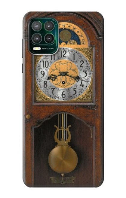 W3173 Grandfather Clock Antique Wall Clock Hard Case and Leather Flip Case For Motorola Moto G Stylus 5G