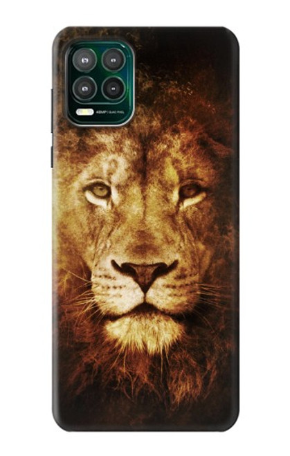 W3182 Lion Hard Case and Leather Flip Case For Motorola Moto G Stylus 5G