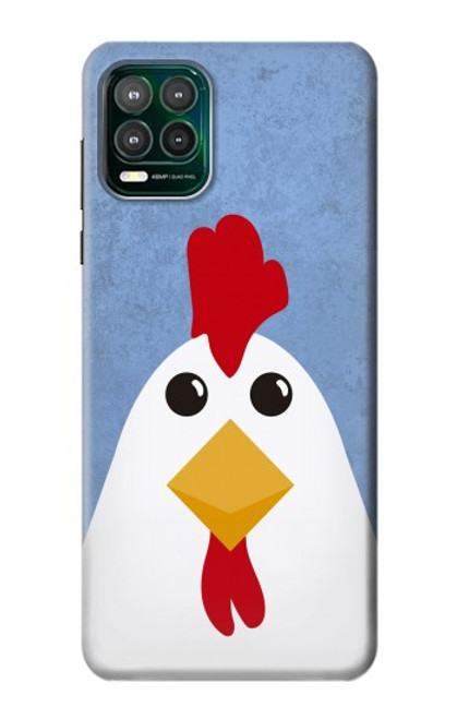 W3254 Chicken Cartoon Hard Case and Leather Flip Case For Motorola Moto G Stylus 5G