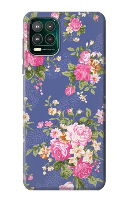 W3265 Vintage Flower Pattern Hard Case and Leather Flip Case For Motorola Moto G Stylus 5G