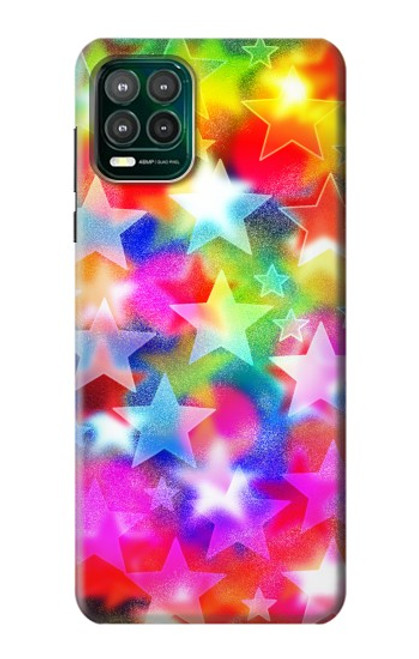 W3292 Colourful Disco Star Hard Case and Leather Flip Case For Motorola Moto G Stylus 5G