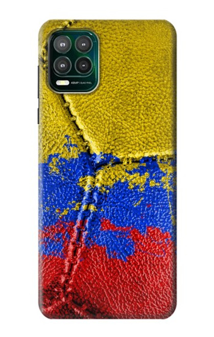 W3306 Colombia Flag Vintage Football Graphic Hard Case and Leather Flip Case For Motorola Moto G Stylus 5G