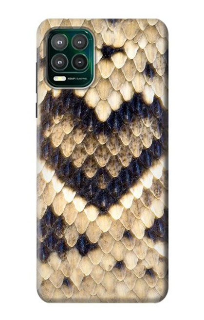 W3417 Diamond Rattle Snake Graphic Print Hard Case and Leather Flip Case For Motorola Moto G Stylus 5G