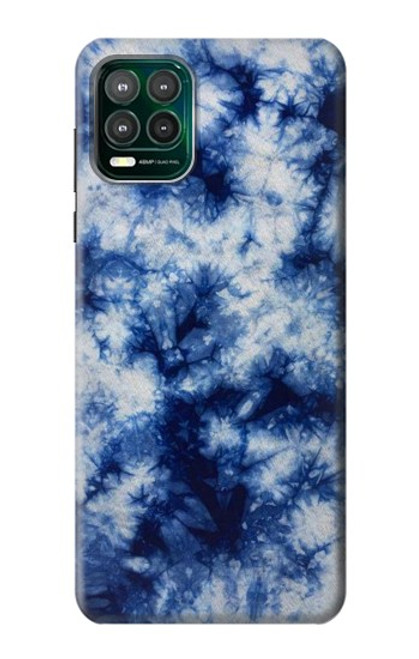 W3439 Fabric Indigo Tie Dye Hard Case and Leather Flip Case For Motorola Moto G Stylus 5G