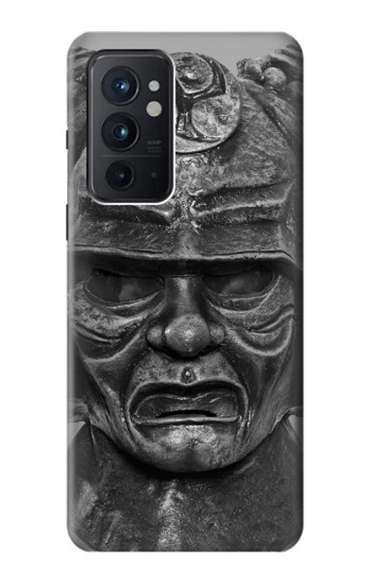 W1827 Japan Samurai Helmet Hard Case and Leather Flip Case For OnePlus 9RT 5G