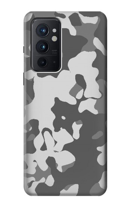 W2186 Gray Camo Camouflage Graphic Printed Hard Case and Leather Flip Case For OnePlus 9RT 5G