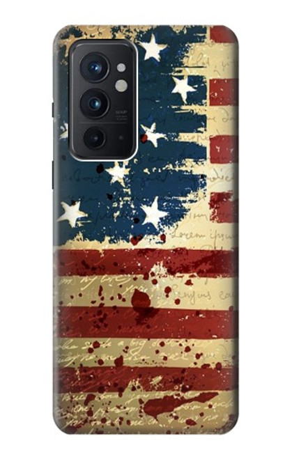 W2349 Old American Flag Hard Case and Leather Flip Case For OnePlus 9RT 5G