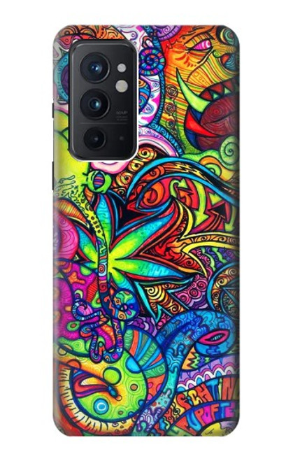 W3255 Colorful Art Pattern Hard Case and Leather Flip Case For OnePlus 9RT 5G