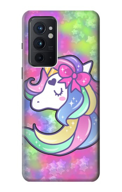 W3264 Pastel Unicorn Hard Case and Leather Flip Case For OnePlus 9RT 5G