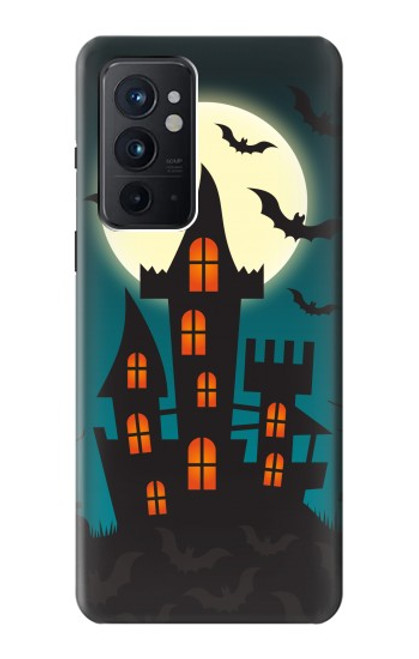 W3268 Halloween Festival Castle Hard Case and Leather Flip Case For OnePlus 9RT 5G