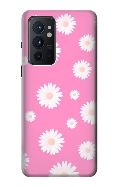 W3500 Pink Floral Pattern Hard Case and Leather Flip Case For OnePlus 9RT 5G