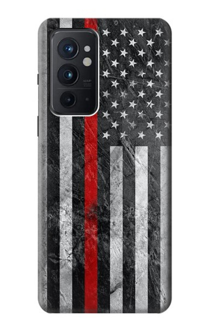 W3687 Firefighter Thin Red Line American Flag Hard Case and Leather Flip Case For OnePlus 9RT 5G
