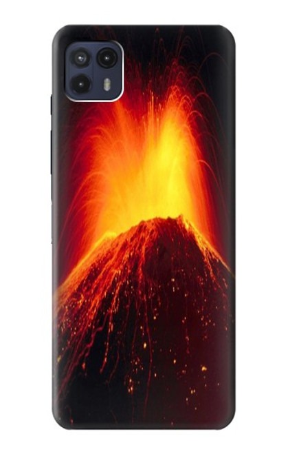 W0745 Volcano Lava Hard Case and Leather Flip Case For Motorola Moto G50 5G [for G50 5G only. NOT for G50]
