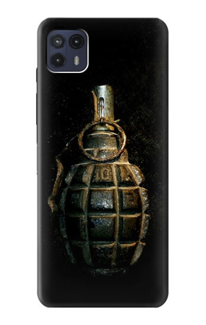 W0881 Hand Grenade Hard Case and Leather Flip Case For Motorola Moto G50 5G [for G50 5G only. NOT for G50]