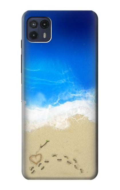 W0912 Relax Beach Hard Case and Leather Flip Case For Motorola Moto G50 5G [for G50 5G only. NOT for G50]
